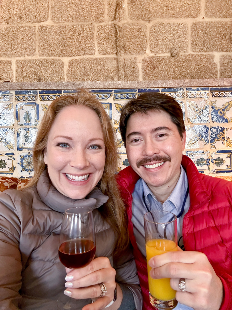 Rachelle and Pete enjoying Port.
