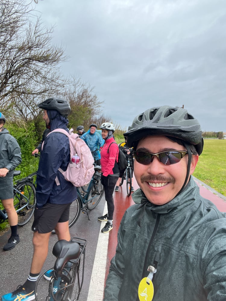 Pete on bike ride.