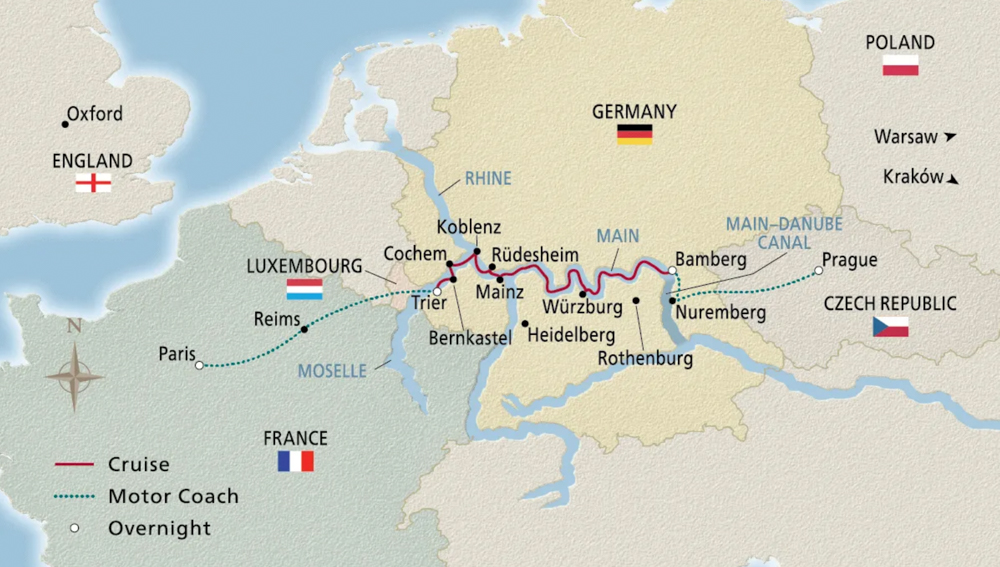 Viking Cruises City Of Lights Map