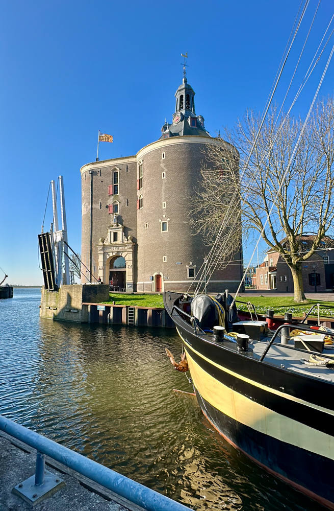 Tower and boat in Enkhuizen