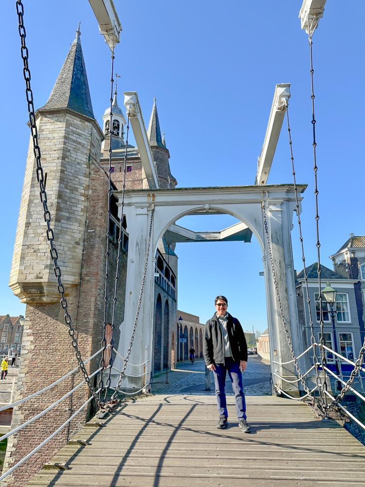 Pete standing on a bridge in Zierikzee