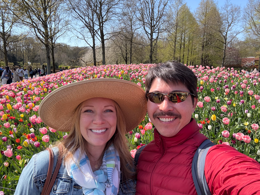 Rachelle and Pete in Keukenhof Gardens