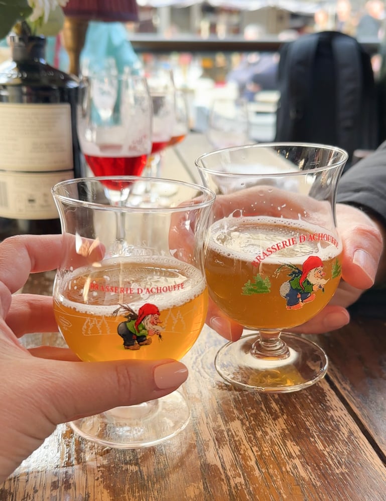 La Chouffe Beer cheers